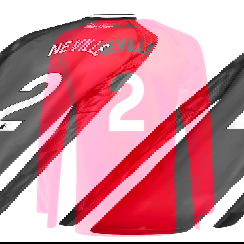 Fotbalové Dresy Manchester United Dlouhý Rukáv NEVILLE #2 Domácí Dres 2025-2026