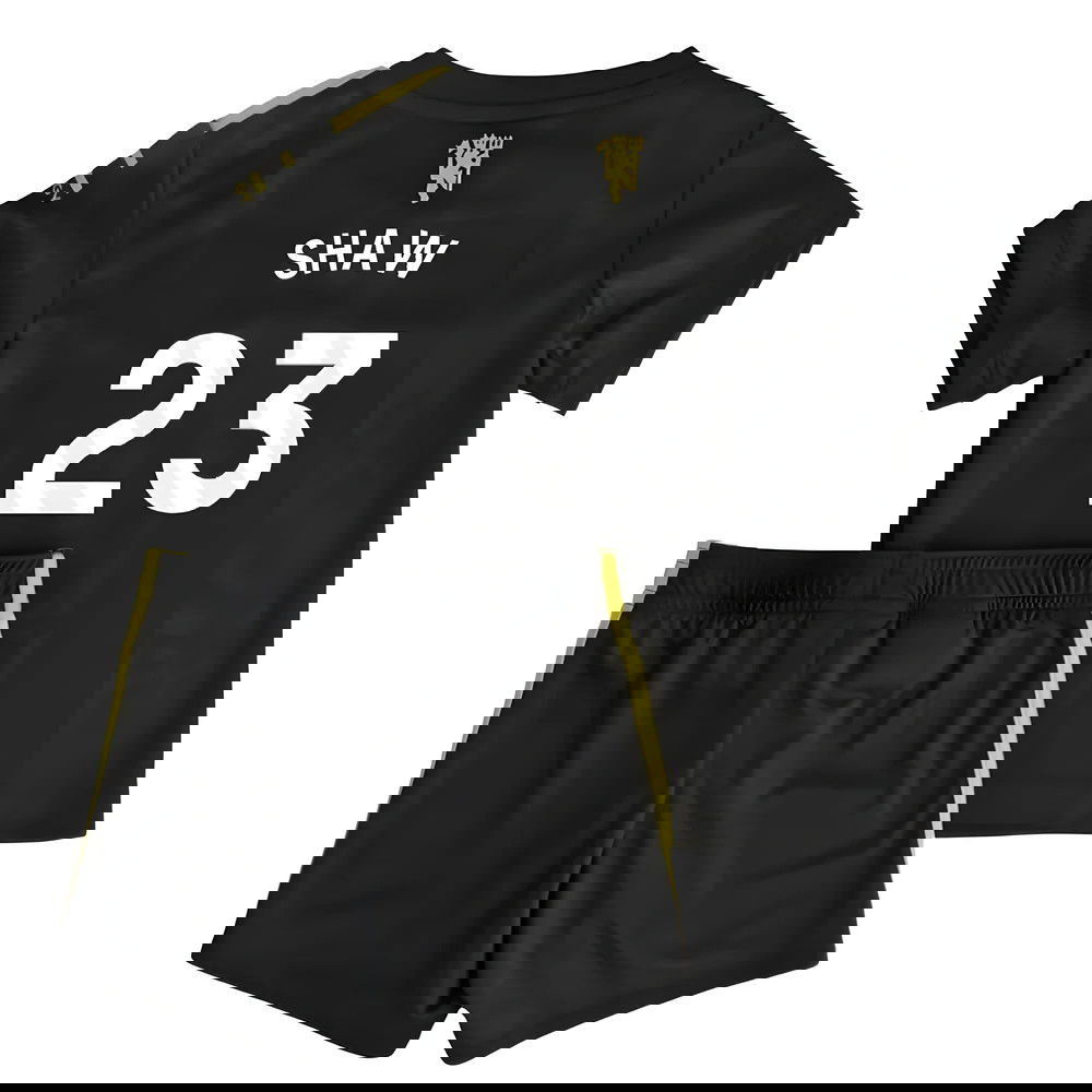 Fotbalové Dresy Manchester United Dětské SHAW #23 Alternativní Dres 2025-2026