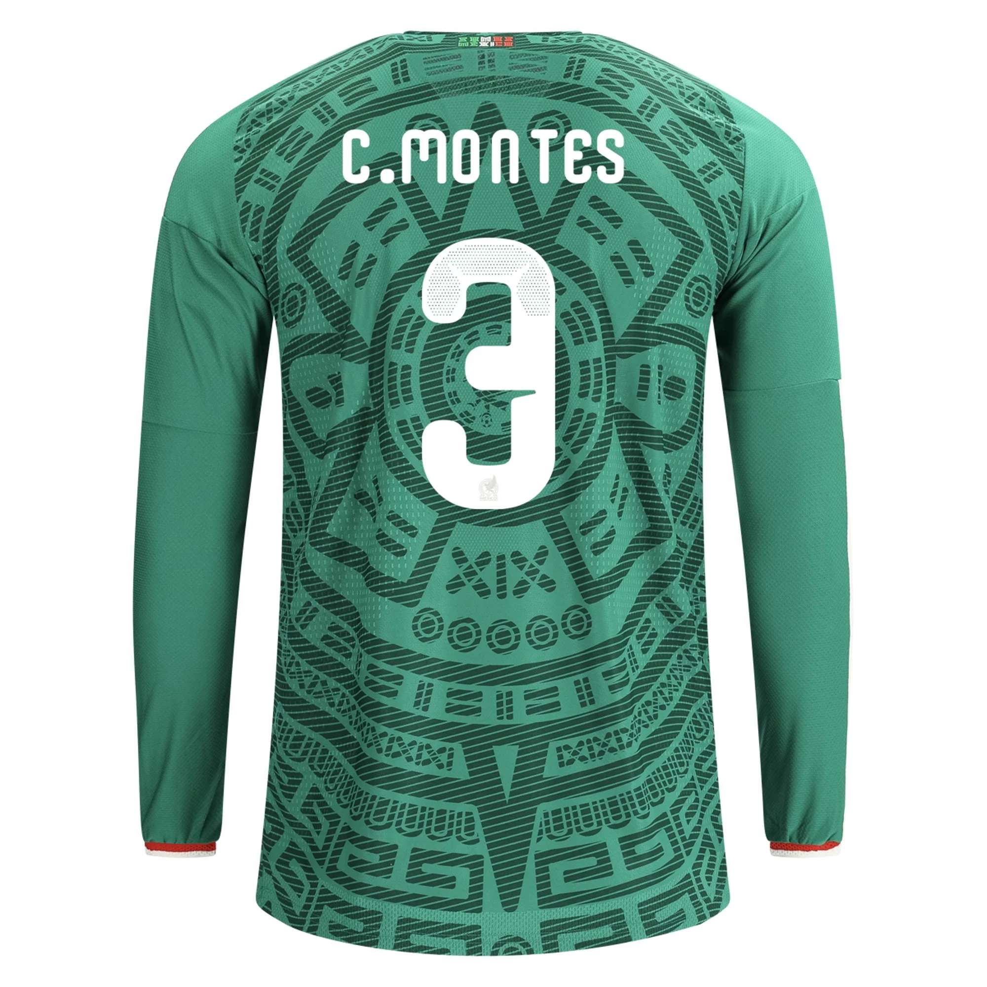 Fotbalové Dresy Mexiko Dlouhý Rukáv CESAR MONTES #3 Domácí Dres Mistrovství světa 2026