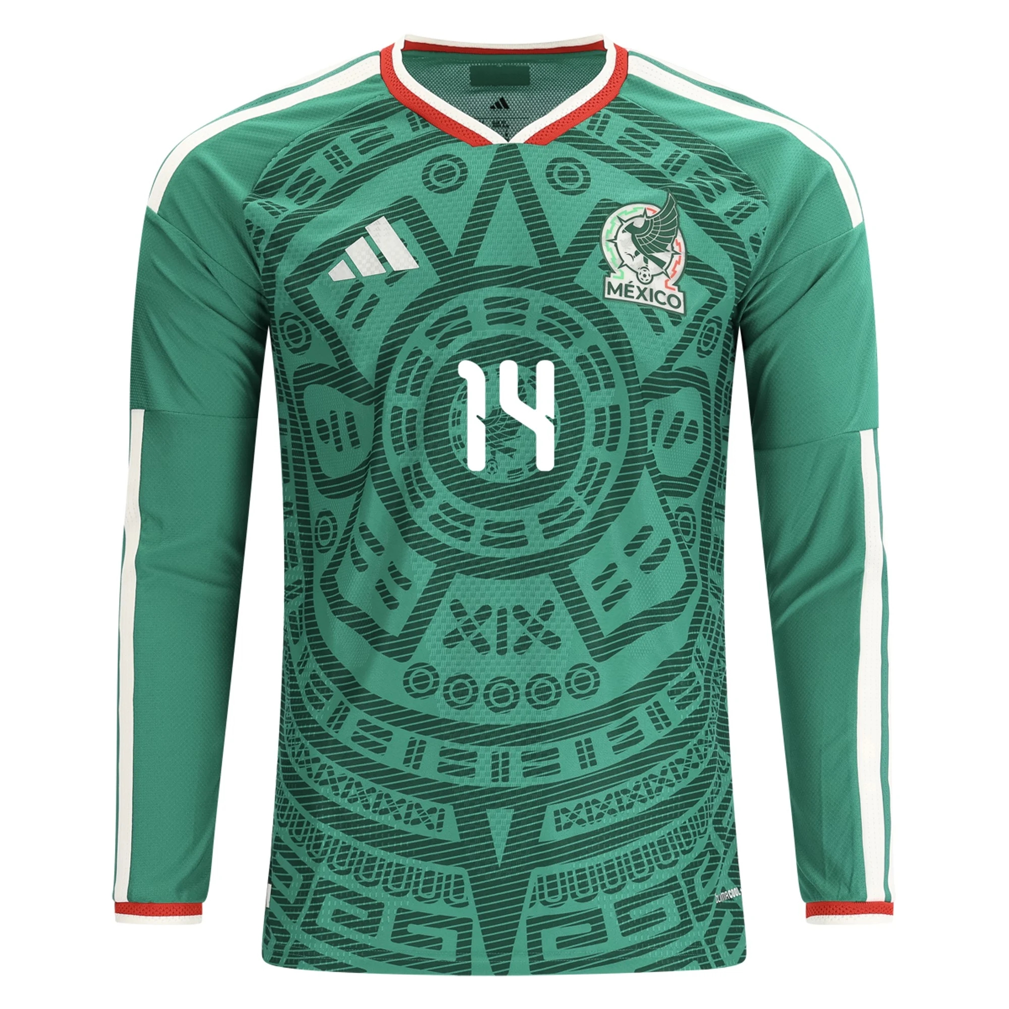 rozlišováky Fotbalové Dresy Mexiko Dlouhý Rukáv CHICHARITO #14 Domácí Dres Mistrovství světa 2026 eshop