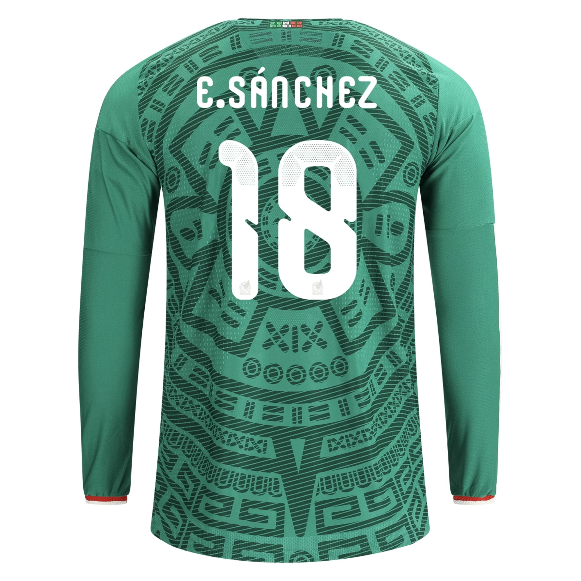 Fotbalové Dresy Mexiko Dlouhý Rukáv ERICK SANCHEZ #18 Domácí Dres Mistrovství světa 2026