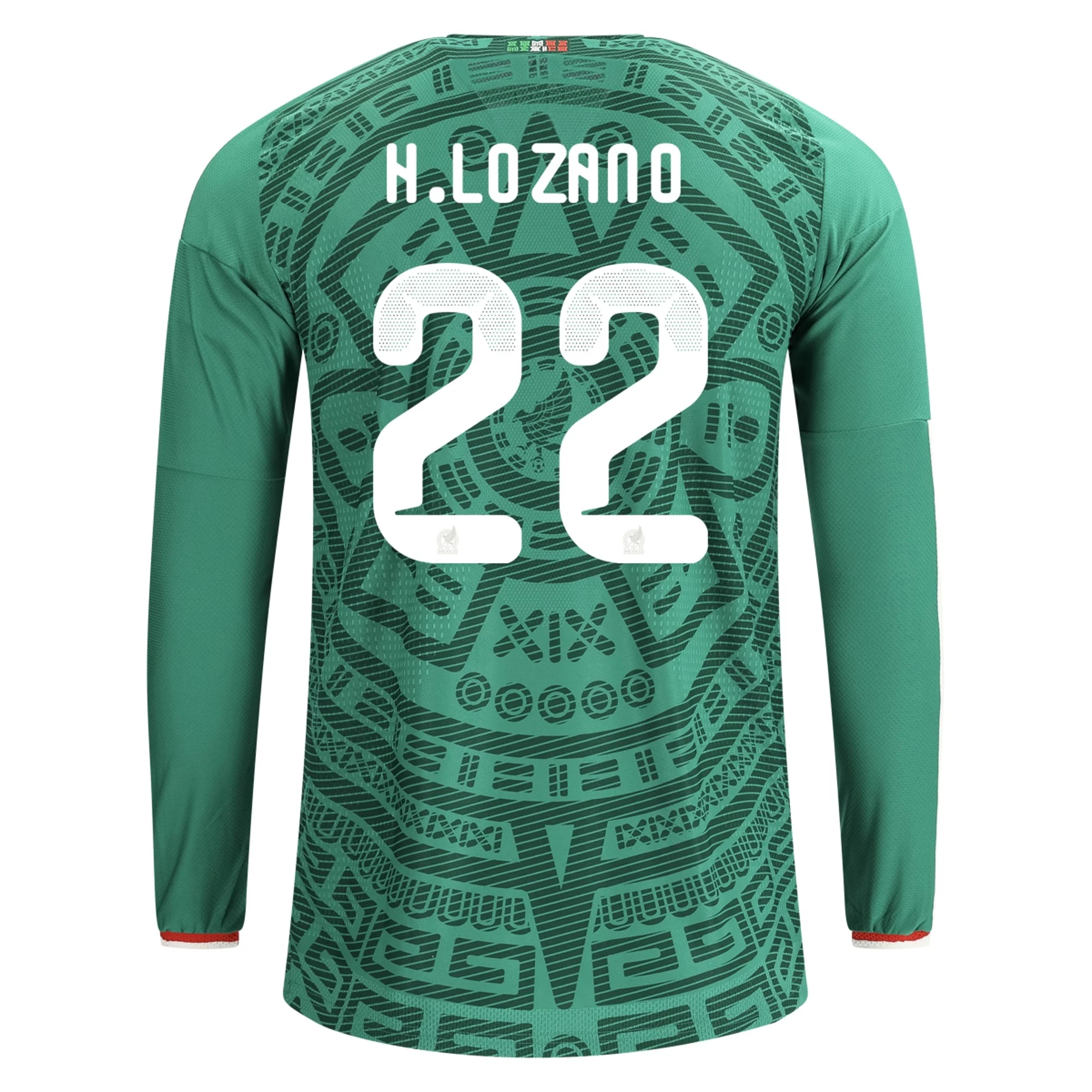 Fotbalové Dresy Mexiko Dlouhý Rukáv HIRVING LOZANO #22 Domácí Dres Mistrovství světa 2026