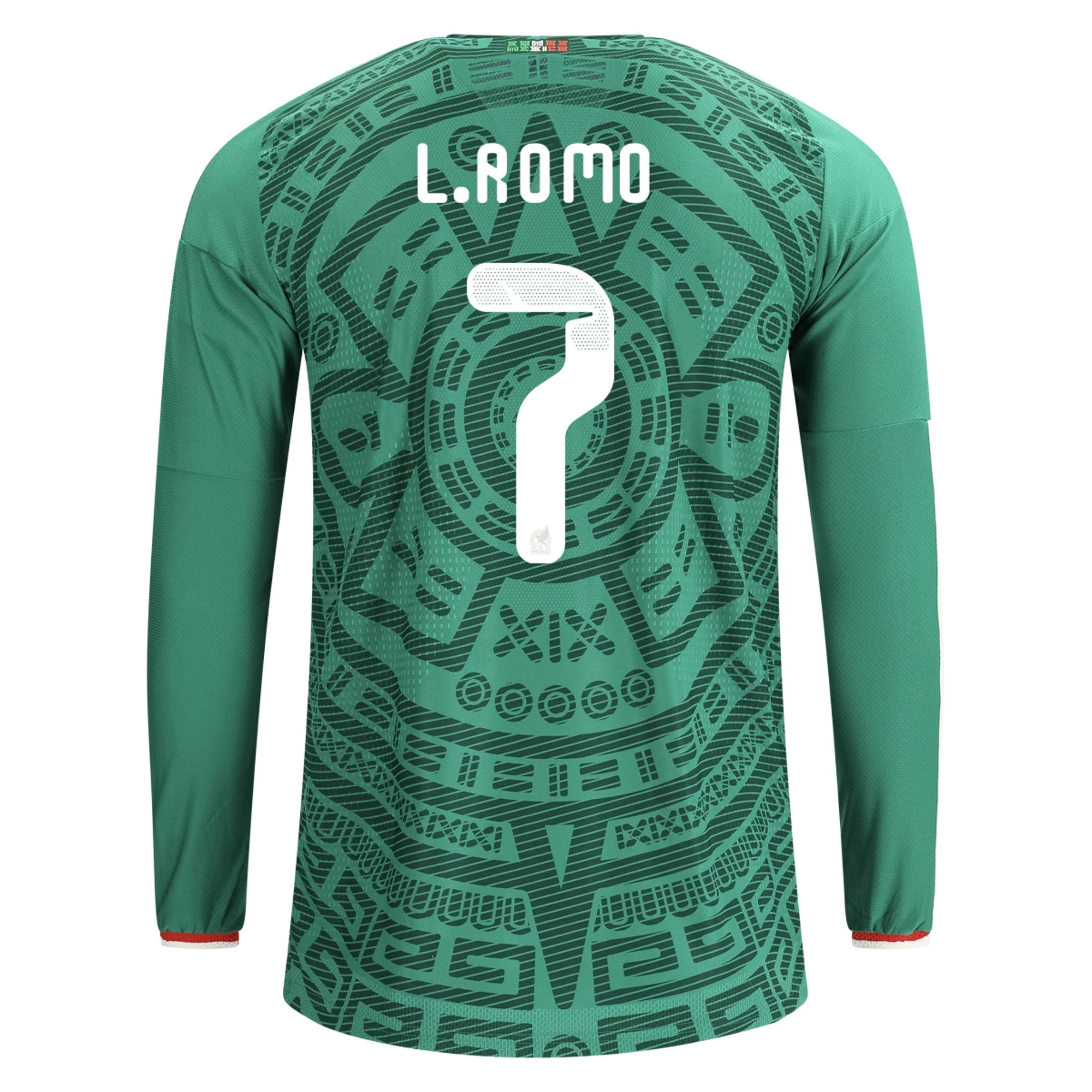 Fotbalové Dresy Mexiko Dlouhý Rukáv LUIS ROMO #7 Domácí Dres Mistrovství světa 2026