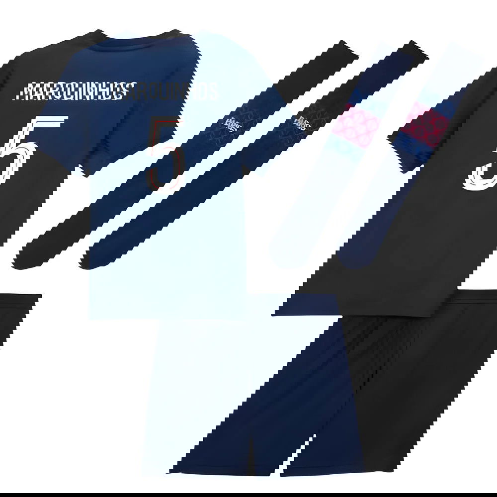 Fotbalové Dresy Paris Saint Germain PSG Dětské MARQUINHOS #5 Domácí Dres 2025-2026