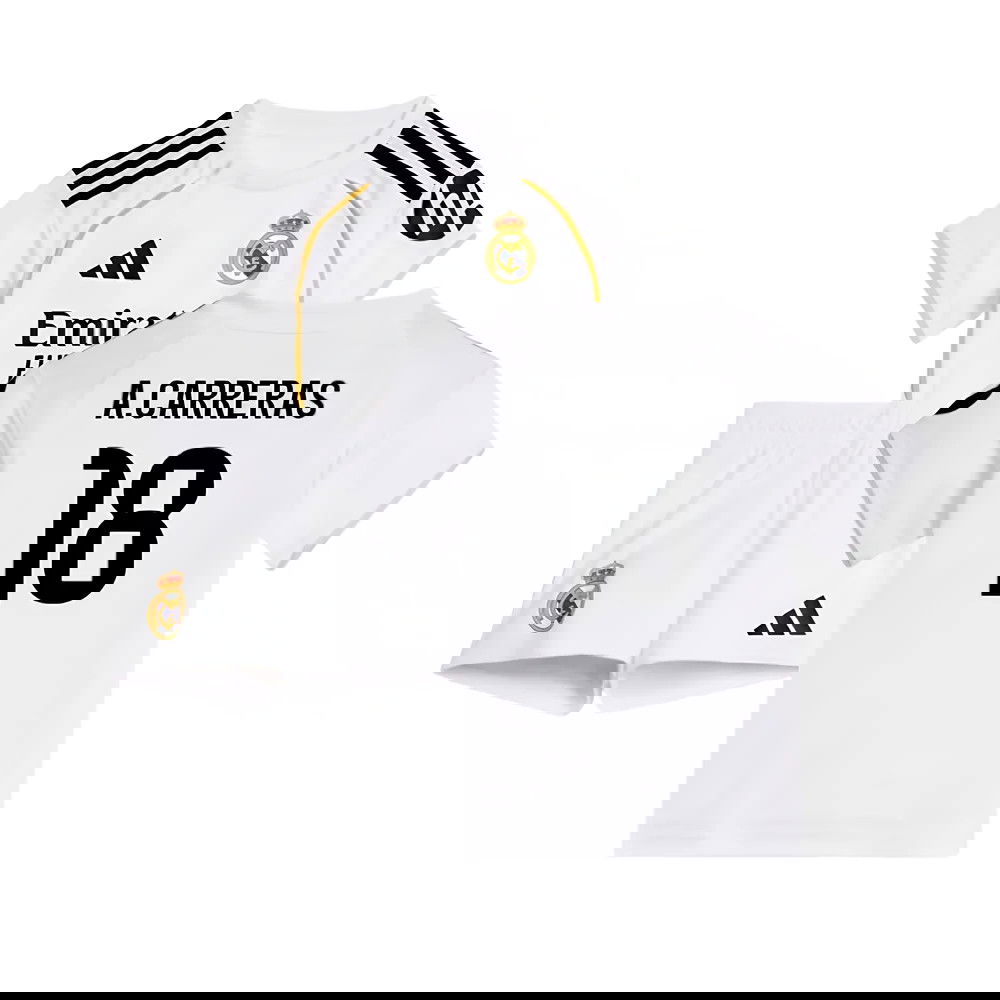 Fotbalové Dresy FC Real Madrid Dětské ACARRERAS #18 Domácí Dres 2025-2026