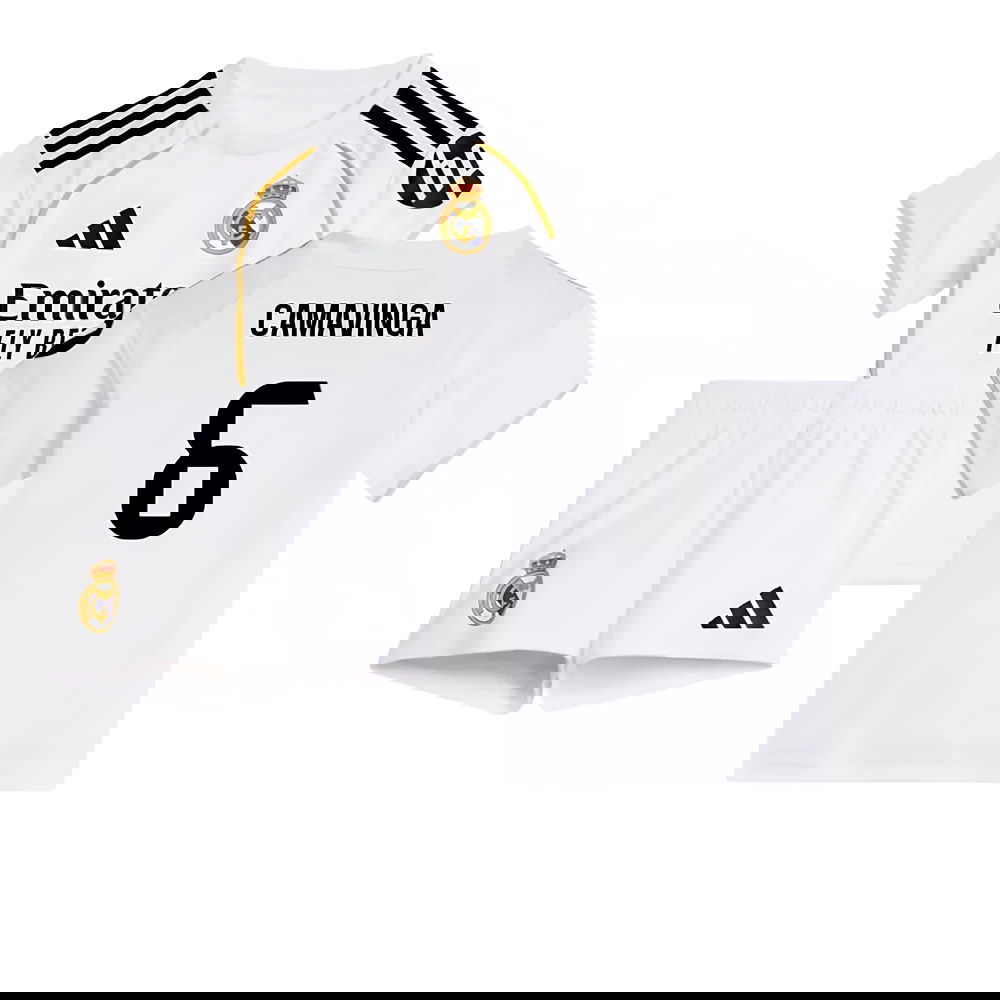 Fotbalové Dresy FC Real Madrid Dětské CAMAVINGA #6 Domácí Dres 2025-2026