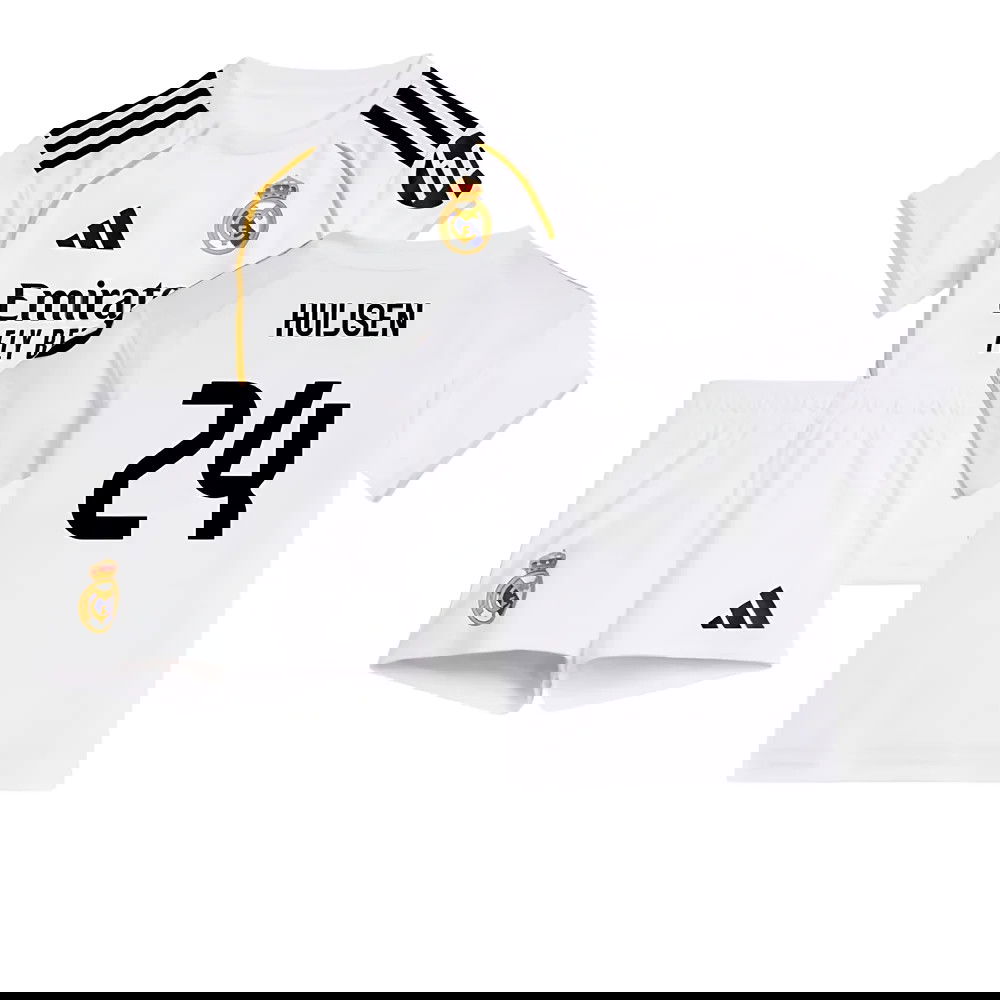 Fotbalové Dresy FC Real Madrid Dětské HUIJSEN #24 Domácí Dres 2025-2026