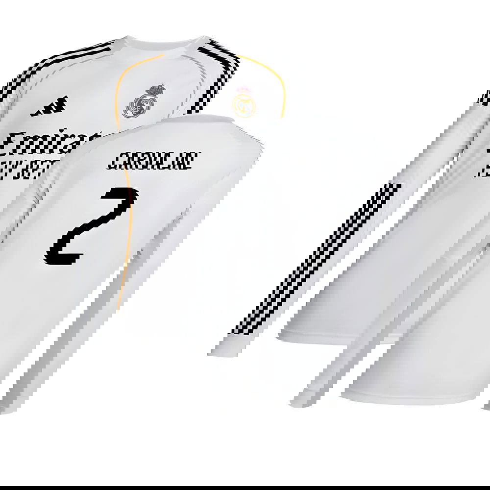 Fotbalové Dresy FC Real Madrid Dlouhý Rukáv CARVAJAL #2 Domácí Dres 2025-2026