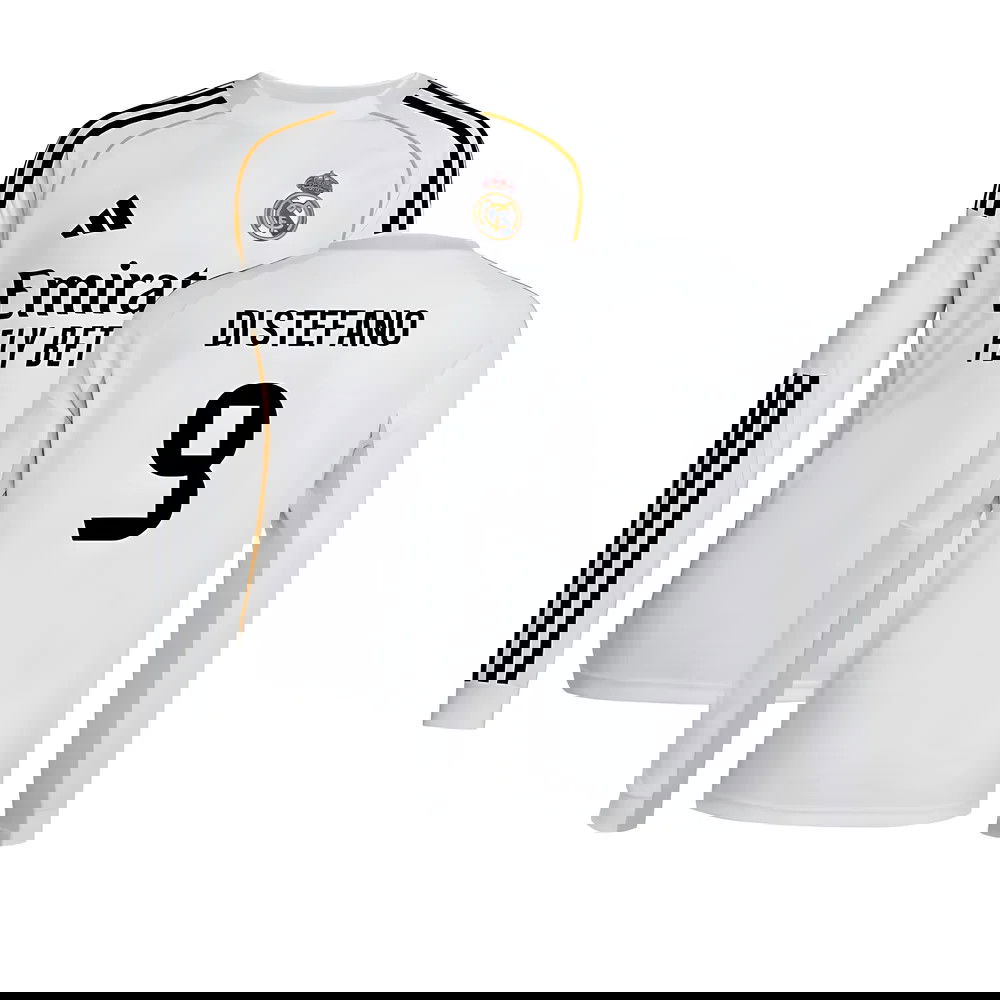 Fotbalové Dresy FC Real Madrid Dlouhý Rukáv DI STEFANO #9 Domácí Dres 2025-2026