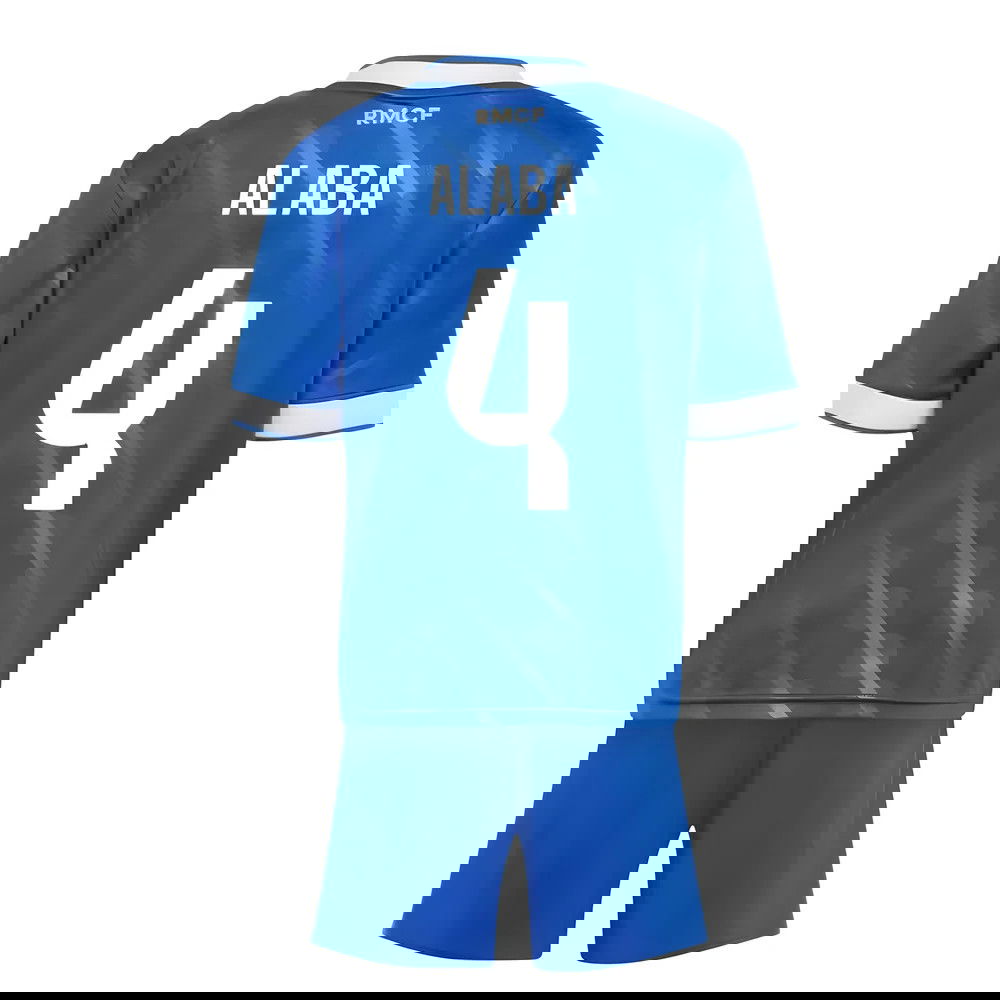Fotbalové Dresy FC Real Madrid Dětské ALABA #4 Alternativní Dres 2025-2026