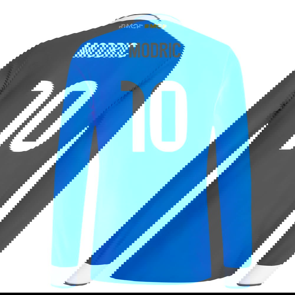 Fotbalové Dresy FC Real Madrid Dlouhý Rukáv MODRIC #10 Alternativní Dres 2025-2026