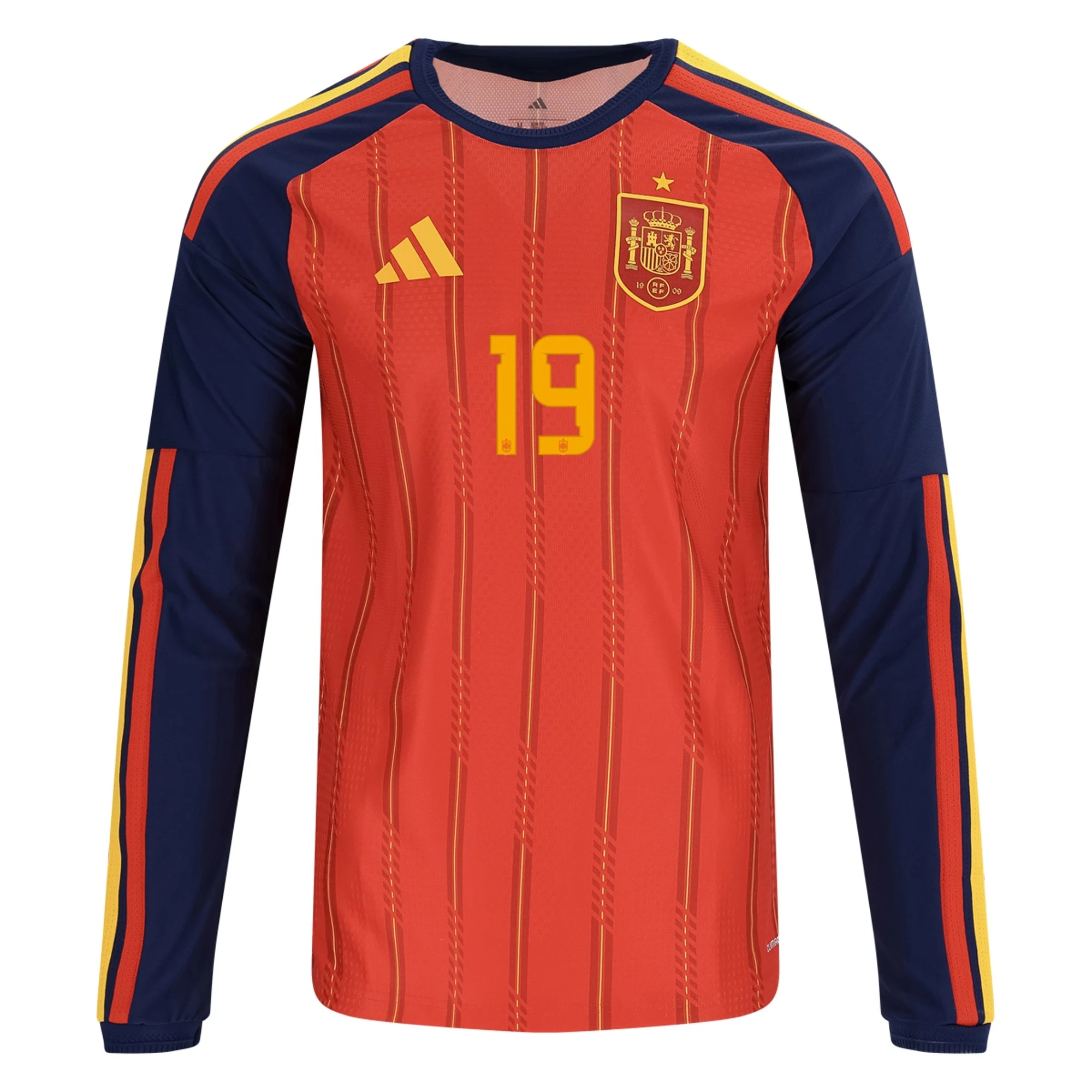 rozlišovací Fotbalové Dresy Španělsko Dlouhý Rukáv LAMINE YAMAL #19 Domácí Dres Mistrovství světa 2026 potřeby
