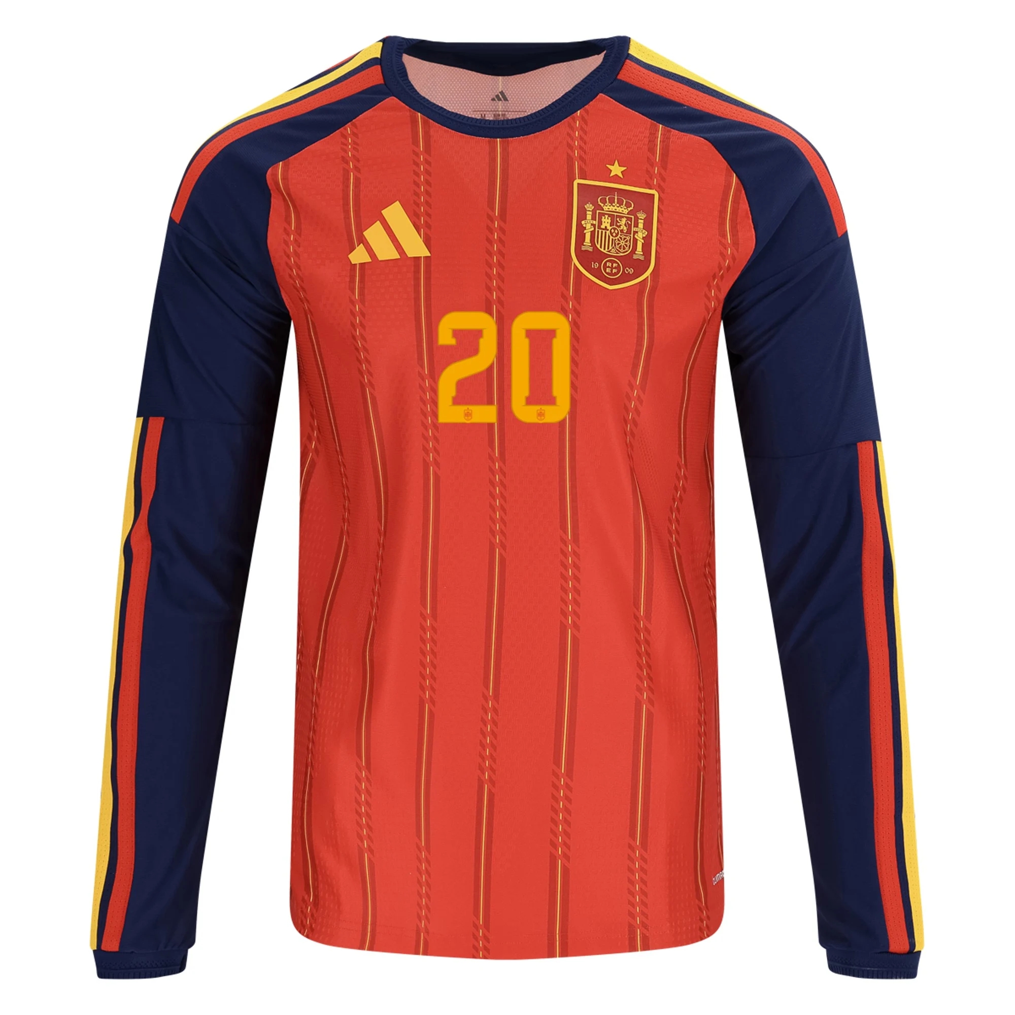 repliky Fotbalové Dresy Španělsko Dlouhý Rukáv PEDRI #20 Domácí Dres Mistrovství světa 2026 shop